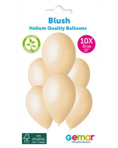 6 Packs of 10 Plain Balloons Blush G120 / 33cm #069 - 346909