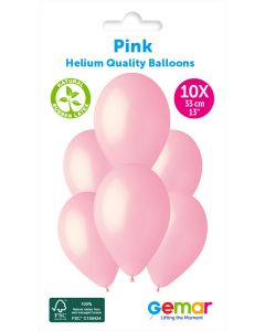 6 Packs of 10 Plain Balloons Pink G120 / 33cm #057 - 346978