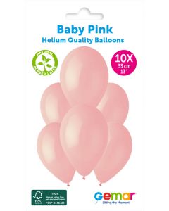 6 Packs of 10 Plain Balloons Baby Pink G120 / 33cm #073 - 346985