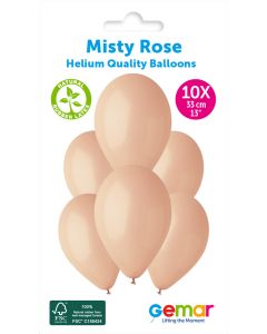 6 Packs of 10 Plain Balloons Misty Rose G120 / 33cm #099 - 346992