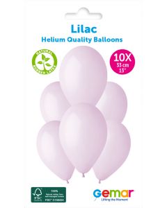 6 Packs of 10 Plain Balloons Lilac G120 / 33cm #079 - 347029