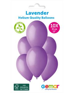 6 Packs of 10 Plain Balloons Lavender G120 / 33cm #049 - 347036