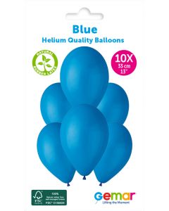 6 Packs of 10 Plain Balloons Blue G120 / 33cm #010 - 347081