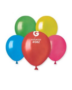 Pk50 Latex Balloons Metallic Assorted #082 - A50.082.50