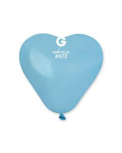 Pk100 Heart Shape Balloons Baby Blue #072 - CR6.072.100