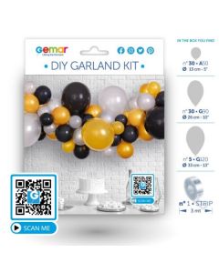 Diy Garland - Kit Black, Silver & Gold - 031379