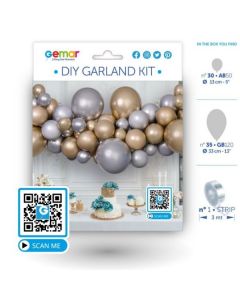 Diy Garland - Kit Shiny Gold & Shiny Silver - 031386