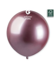 3 Latex Balloons 100% Fsc Shiny Pink #091 - 306965