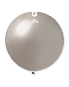 Pk1 Latex Balloon G30 Metallic Silver #038 - 329988