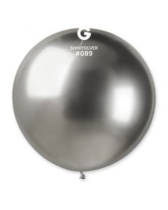 Pk1 Latex Balloon G30 Shiny Silver #089 - 342956