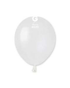 Pk50 Latex Balloons Metallic White #029 - A50.029.50