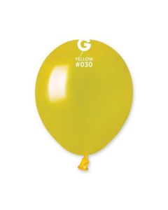 Pk50 Latex Balloons Metallic Yellow #030 - A50.030.50