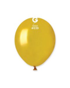 Pk50 Latex Balloons Metallic Gold #039 - A50.039.50