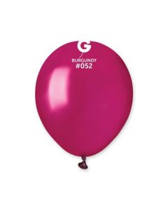 Pk50 Latex Balloons Metallic Burgundy #052 - A50.052.50