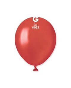 Pk50 Latex Balloons Metallic Red #053 - A50.053.50