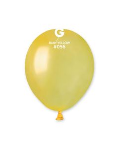 Pk50 Latex Balloons Metallic Baby Yellow #056 - A50.056.50