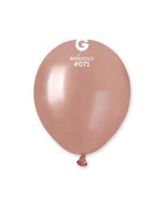 Pk50 Latex Balloons Metallic Rose Gold #071 - A50.071.50