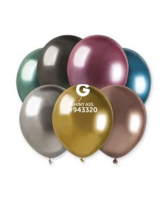 Pk50 Latex Balloons Shiny Ass. #Shiny 080 - AB50.080.50