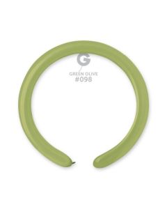 Pk100 Modelling Balloons Green Olive #098 - D4.098.100