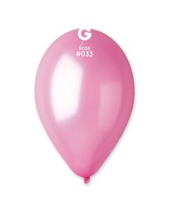 Pk50 Latex Balloons Metallic Rose #033 - G120.033.50