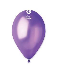 Pk50 Latex Balloons Metallic Purple #034 - G120.034.50