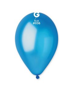 Pk50 Latex Balloons Metallic Blue #036 - G120.036.50