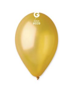 Pk50 Latex Balloons Metallic Gold #039 - G120.039.50