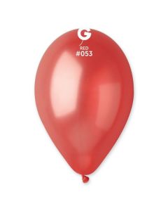 Pk50 Latex Balloons Metallic Red #053 - G120.053.50