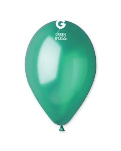 Pk50 Latex Balloons Metallic Green #055 - G120.055.50