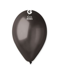 Pk50 Latex Balloons Metallic Black #065 - G120.065.50