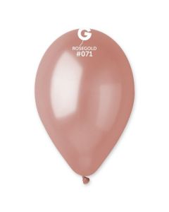 Pk50 Latex Balloons Metallic Rose Gold #071 - G120.071.50