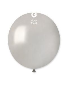 Pk25 Latex Balloons Metallic Silver #038 - G19.038.25