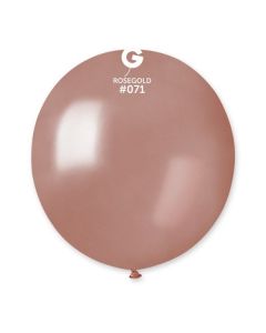 Pk25 Latex Balloons Metallic Rose Gold #071 - G19.071.25