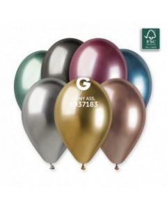 Pk50 Latex Balloons Shiny Ass. #Shiny 080 - GB120.080.50