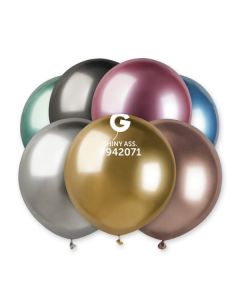 Pk25 Latex Balloons Shiny Ass. #Shiny 080 - GB150.080.25