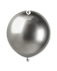 Pk25 Latex Balloons Shiny Silver #089 - GB150.089.25