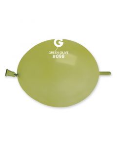 Pk100 Link Balloons Green Olive #098 - GL6.098.100