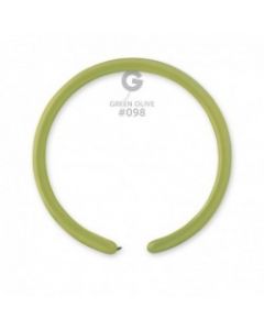 Pk100 Modelling Balloons Green Olive #098 - D2.098.100