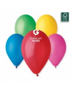 Pk50 Latex Balloons Classic Ass. #080 - G120.080.50